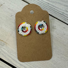 Load image into Gallery viewer, Indigenous Hand Beaded Round Studs
