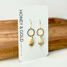 Load image into Gallery viewer, Honey &amp; Gold Clay Dangle Earrings (Summer)
