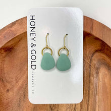 Load image into Gallery viewer, Honey &amp; Gold Clay Dangle Earrings (Summer)
