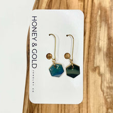 Load image into Gallery viewer, Honey &amp; Gold Clay Dangle Earrings (Summer)
