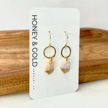 Load image into Gallery viewer, Honey &amp; Gold Clay Dangle Earrings (Summer)
