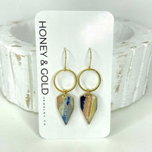 Load image into Gallery viewer, Honey &amp; Gold Clay Dangle Earrings (Summer)
