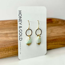 Load image into Gallery viewer, Honey &amp; Gold Clay Dangle Earrings (Summer)
