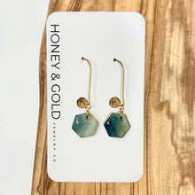 Load image into Gallery viewer, Honey &amp; Gold Clay Dangle Earrings (Summer)
