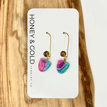 Load image into Gallery viewer, Honey &amp; Gold Clay Dangle Earrings (Summer)
