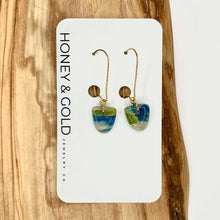 Load image into Gallery viewer, Honey &amp; Gold Clay Dangle Earrings (Summer)
