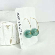 Load image into Gallery viewer, Honey &amp; Gold Clay Dangle Earrings (Summer)
