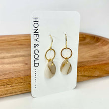 Load image into Gallery viewer, Honey &amp; Gold Clay Dangle Earrings (Summer)
