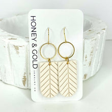 Load image into Gallery viewer, Honey &amp; Gold Clay Dangle Earrings (Summer)
