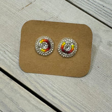 Load image into Gallery viewer, Indigenous Hand Beaded Round Studs
