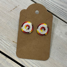 Load image into Gallery viewer, Indigenous Hand Beaded Round Studs
