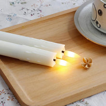Load image into Gallery viewer, Flameless Flickering Taper Candles Set of 3 w/remote
