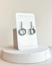 Load image into Gallery viewer, Honey &amp; Gold Clay Dangle Earrings
