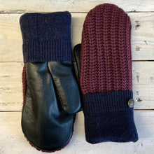 Load image into Gallery viewer, Luxe Wool Mittens with Leather or Suede
