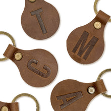 Load image into Gallery viewer, Leather Letter Keychains
