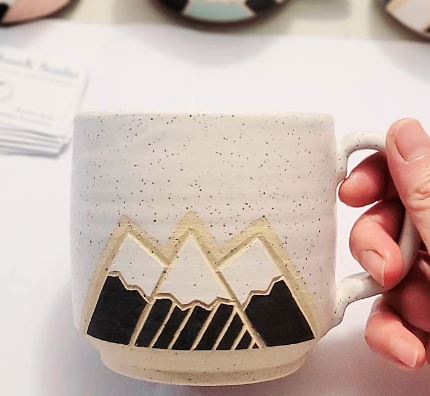 Modern Mountain Pottery Mugs