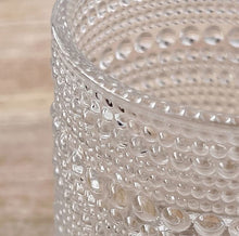Load image into Gallery viewer, Textured Beaded Clear Old Fashion Drinking Glasses (10 oz)
