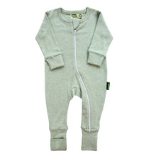 Load image into Gallery viewer, Organic Snuggle Soft Melange &#39;2-Way&#39; Zipper Romper
