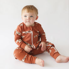 Load image into Gallery viewer, Organic Signature Print &#39;2-Way&#39; Zipper Romper - Long Sleeve
