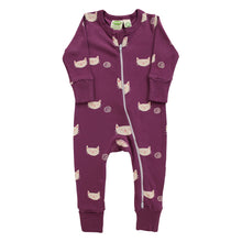 Load image into Gallery viewer, Organic Signature Print &#39;2-Way&#39; Zipper Romper - Long Sleeve
