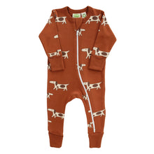 Load image into Gallery viewer, Organic Signature Print &#39;2-Way&#39; Zipper Romper - Long Sleeve
