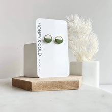 Load image into Gallery viewer, Honey &amp; Gold Clay Studs
