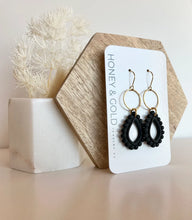 Load image into Gallery viewer, Honey &amp; Gold Clay Dangle Earrings
