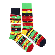 Load image into Gallery viewer, Mens Mismatched Chrismas Crew Socks
