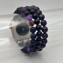 Load image into Gallery viewer, Purple Striped Agate, Obsidian and Purple Larvikite - Medium
