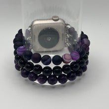 Load image into Gallery viewer, Purple Striped Agate, Obsidian and Purple Larvikite - Small
