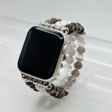 Load image into Gallery viewer, Smoky Quartz, Natural Howlite and Brown Snowflake Obsidian - Large

