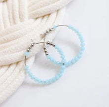Load image into Gallery viewer, Coral Reef Beaded Hoops
