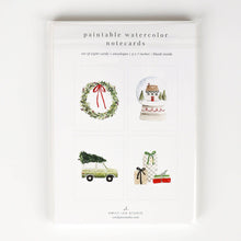 Load image into Gallery viewer, Holiday Watercolor Paint Notecard
