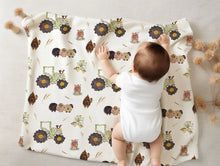 Load image into Gallery viewer, Oxeye Floral Minky Baby Blankets
