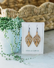 Load image into Gallery viewer, Steel &amp; Clover Earrings
