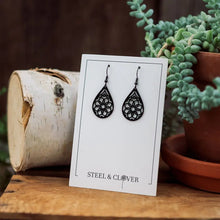 Load image into Gallery viewer, Steel &amp; Clover Earrings
