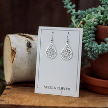 Load image into Gallery viewer, Steel &amp; Clover Earrings

