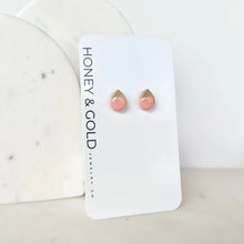 Load image into Gallery viewer, Honey &amp; Gold Clay Studs
