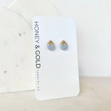 Load image into Gallery viewer, Honey &amp; Gold Clay Studs
