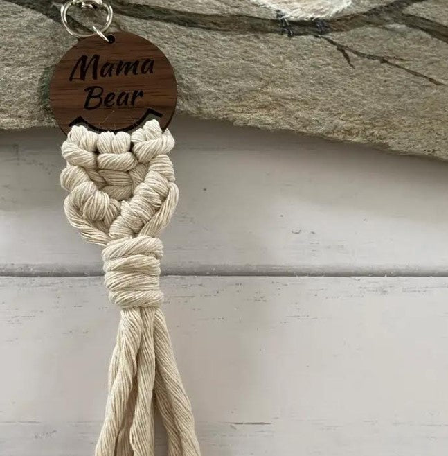 Funny Boho Macrame Keychain