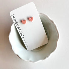 Load image into Gallery viewer, Honey &amp; Gold Clay Dangle Earrings
