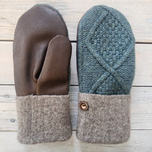 Load image into Gallery viewer, Luxe Wool Mittens with Leather or Suede
