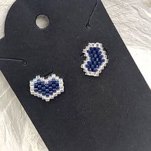 Load image into Gallery viewer, Indigenous Hand Beaded Heart Studs
