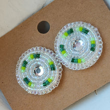 Load image into Gallery viewer, Indigenous Hand Beaded Round Studs
