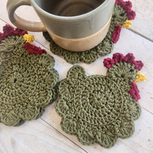 Load image into Gallery viewer, Crochet Chicken Coasters
