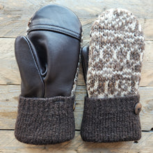 Load image into Gallery viewer, Luxe Wool Mittens with Leather or Suede
