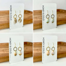Load image into Gallery viewer, Honey &amp; Gold Clay Dangle Earrings (Summer)
