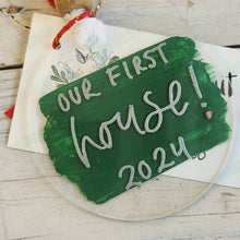 Load image into Gallery viewer, Hand Lettered Acrylic Ornaments by The Grapefruit Creative
