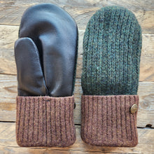Load image into Gallery viewer, Luxe Wool Mittens with Leather or Suede
