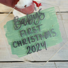 Load image into Gallery viewer, Hand Lettered Acrylic Ornaments by The Grapefruit Creative
